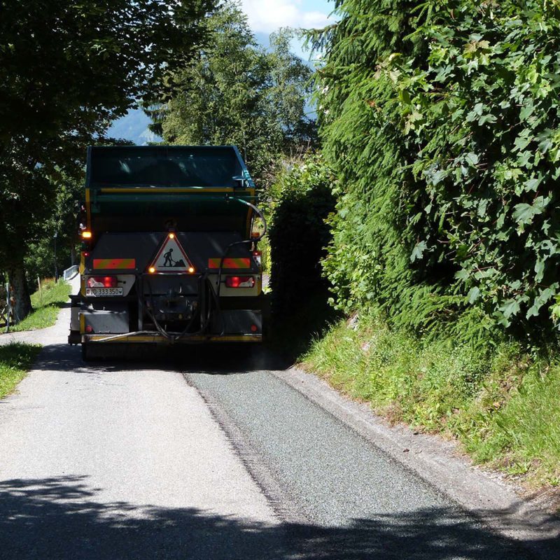 Road maintenance works in progress